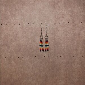 Colorful Beaded Dangle Earrings